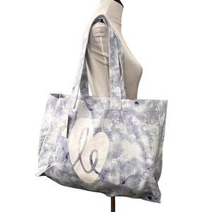 Ellie Activewear Tote Bag Blue Watercolor Tie Dye Gym Yoga Overnight NWT